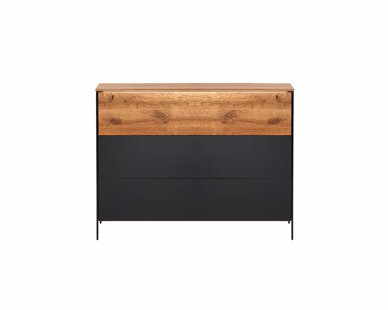 Houten ladecommode Brooklyn l industrieel design