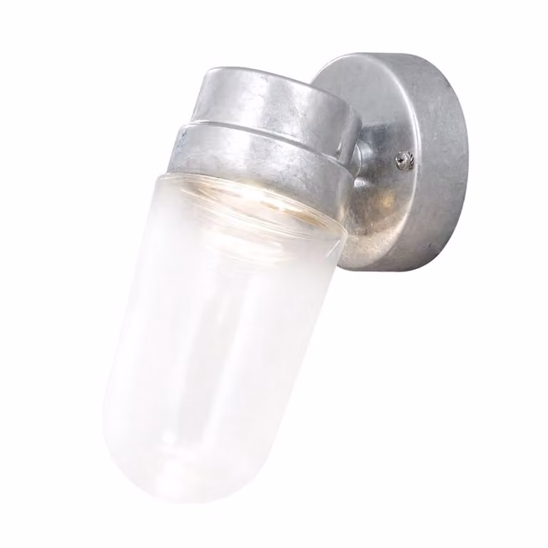 Konstsmide Vega LED wandlamp in grijs en transparant glas