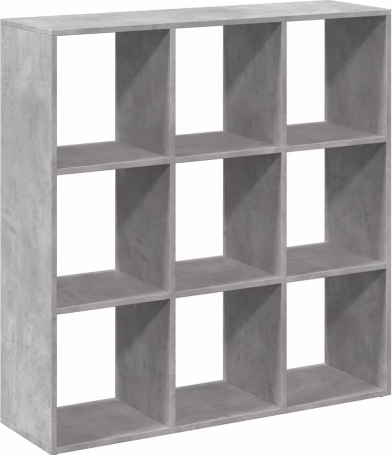 vidaXL Boekenkast en Kamerscherm in Hout - Betongrijs - B: 102 cm, D: 29 cm, H: 103,5 cm
