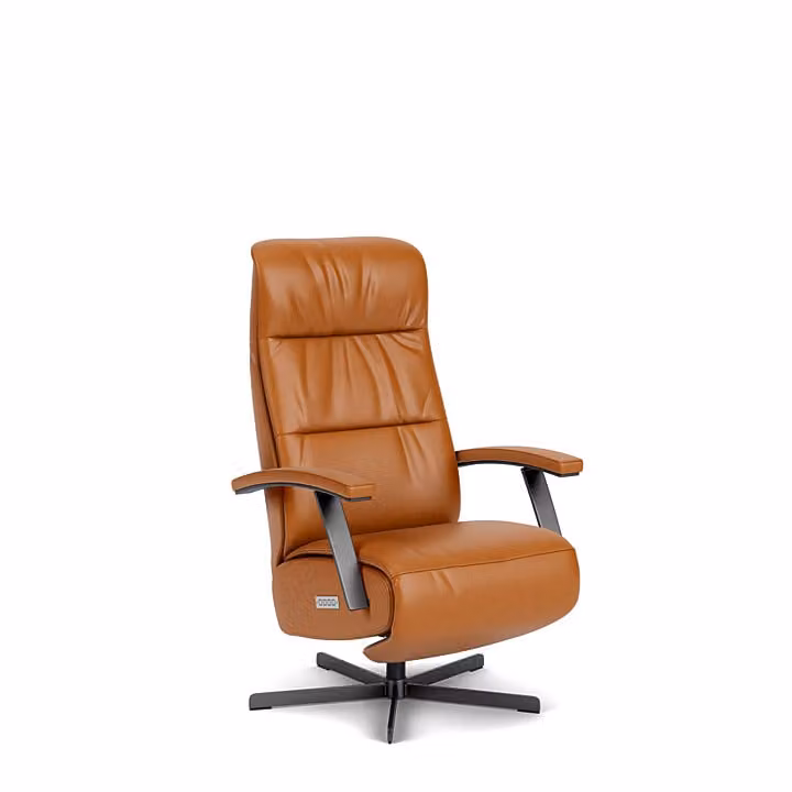 Prominent Sta-op-stoel S-100 - Donkerbruin - Leer