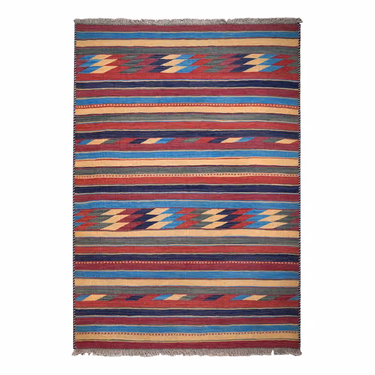 home24 Kelim Gashgai laagpolig vloerkleed multicolor wol B: 123 cm, L: 179 cm